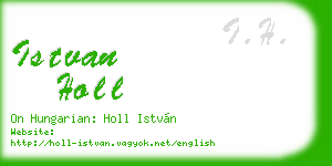 istvan holl business card